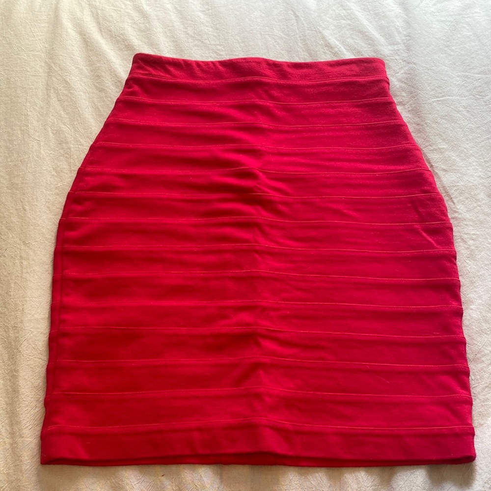 Pink mini skirt